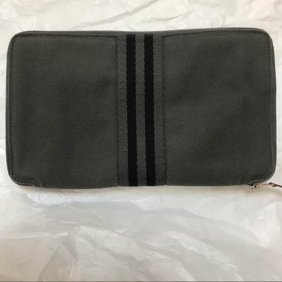Hermès Wallet GM Fourre Tout Canvas Unisex - Picture 1 of 8